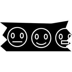 Emoticon Pattern Tape Icon