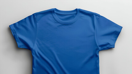 Blue sports t-shirt isolated on white ,Blue T-shirt on a hanger against the backdrop of a Blue product showroom