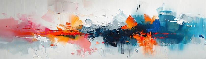 Abstract painting with watercolor and acrylic techniques layers colors for depth with abstract expressionist influence