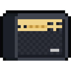 Pixel art black speaker icon