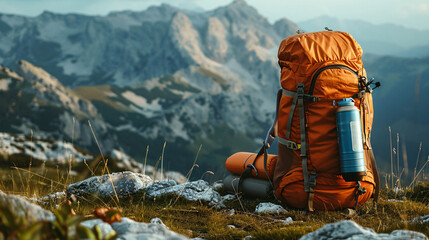 hiking in the mountains