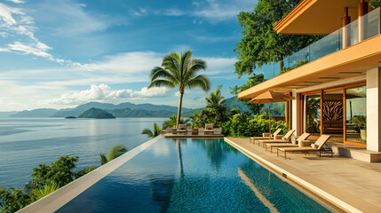 tropical resort pool