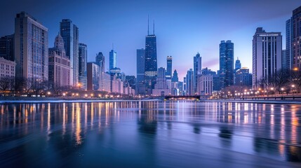 Fototapeta premium background Building on the city