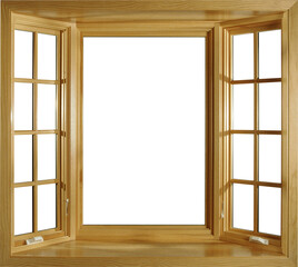 Window wooden frame building interior decoration background transparent background editable png...