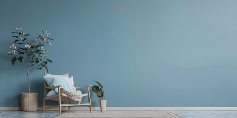 Chic modern interiors composition with minimalist decor. Home interior design concept image.