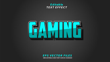 Gaming Type EPS Editable Text Effect and font can be changed
