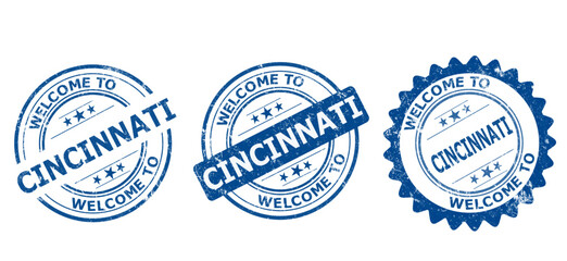 Obraz premium Cincinnati blue old stamp sale 