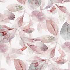 Textile and digital seamless pink rose petals design 