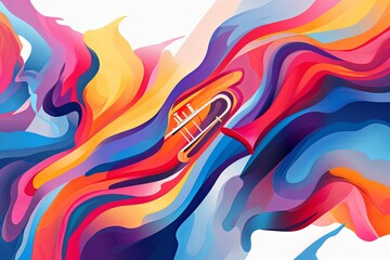 Abstract Jazz Music Gradients: Smooth Jazz Color Waves Symphony