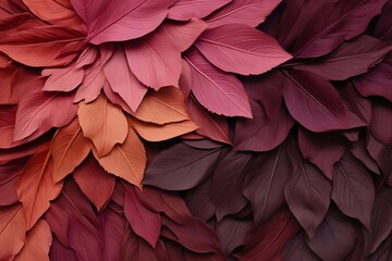 Autumn Harvest Gradient Hues: Rich Garnet Leaf Gradients Perfection