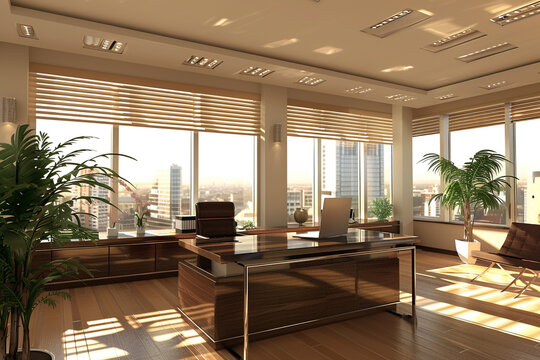 State of the Art Corporate Office Interior A state of the art corporate office interior, ideal for business center promotions or office space leasing
