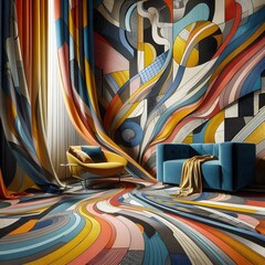 Vibrant Abstract Textiles Colorful Patterns for Creative Projects