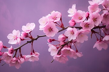 Blossoming Cherry Gradient Colors - Cherry Bloom Elegance Photographic Showcase