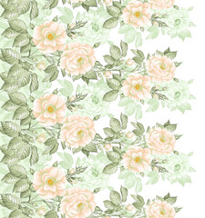 Textile and digital seamless pattern floral design