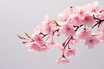 Blossoming Cherry Flower Gradient Beauty: Serene Tree Gradients