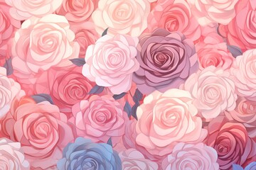 Blush Rose Garden Gradients - Pastel Floral Gradient Art for a Serene Aesthetic