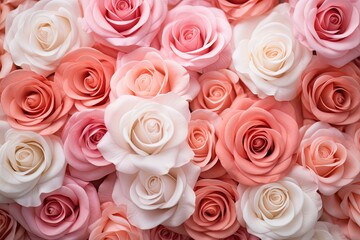 Blush Rose Garden Gradients: Enchanting Romance with Rose Bloom Splendor