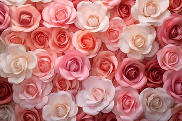 Blush Rose Garden Gradients: Serene Garden Petal Art