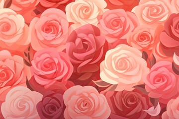 Blush Rose Garden Gradients: Warm Gradient Floral Design