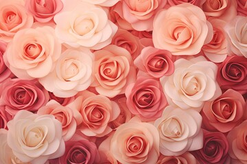 Blush Rose Garden Gradients - Warm Gradient Floral Design