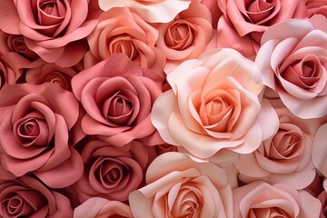 Blush Rose Garden Gradients - Warm Shades of a Garden Rose Bouquet
