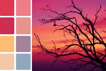 Bohemian Sunset Color Washes: Romantic Evening Sky Palette