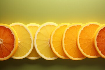 Citrus Grove Gradient Zests: Juicy Citrus Fusion Delight - obrazy, fototapety, plakaty