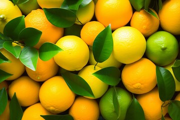Citrus Grove Gradient Zests: Lemon Yellow to Orange Hues Bliss - obrazy, fototapety, plakaty