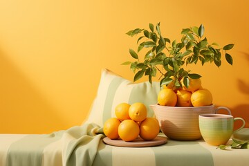 Citrus Grove Gradient Zests: Sun-Drenched Citrus Hues - obrazy, fototapety, plakaty