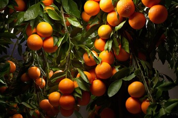 Citrus Grove Gradient Zests: Ripe Mandarin Shades Unveiled - obrazy, fototapety, plakaty
