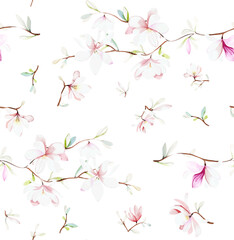 Textile and digital seamless pattern floral design