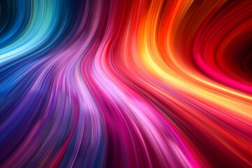 Mesmerizing Trails of Vibrant Color Streams Flowing and Swirling in Dynamic Motion through a Digital Realm of Imagination