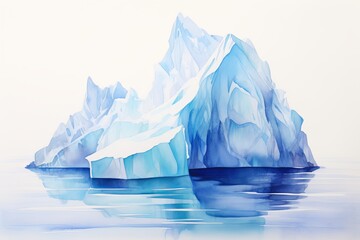 Crystal Clear Iceberg Gradients: Frozen Watercolor Hues Expansion