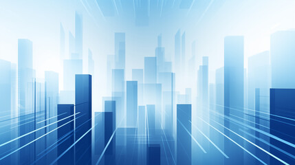 Obraz premium abstract city background, blue futuristic background 