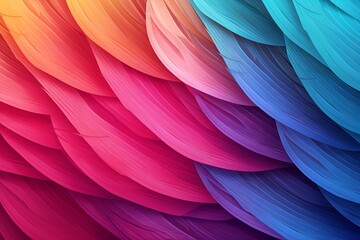 Exotic Bird Feather Gradients: Flamboyant Feather Waves Elegance