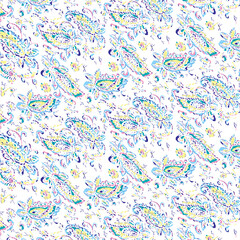 Textile and digital seamless pattern floral design