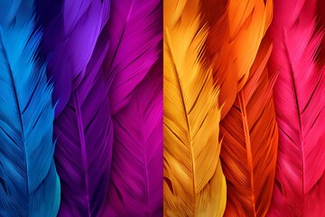 Exotic Bird Feather Gradients: Augmented Avian Textures Variance