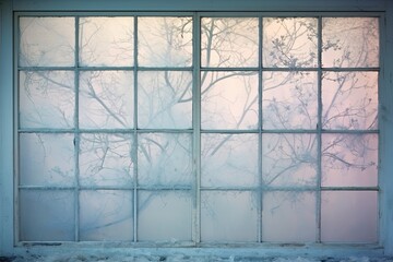 Frosted Windowpane Gradients: Cold Morning Backdrop