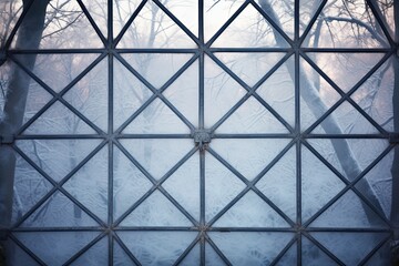 Obraz premium Frosted Windowpane Gradients: Cold Morning Backdrop Dream