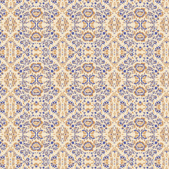 Textile and digital seamless pattern geometric design
