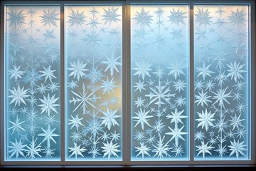 Frosted Snowflake Designs: Windowpane Gradients in Glass