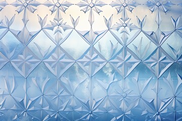 Frosted Windowpane Gradients: Winter Frost Patterns Picturesque