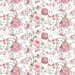 Textile and digital seamless floral pattern design