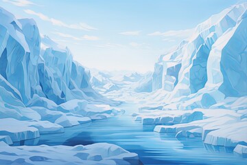 Glacial Ice Melting Gradients: Arctic Melt Tones Symphony