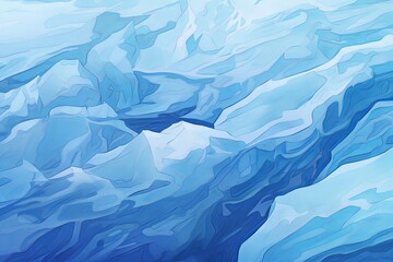 Glacial Ice Melting Gradients: Frosty Blues Illuminate the Thaw