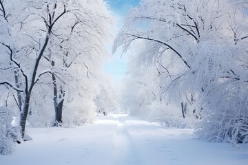 Glistening Snowfall Gradients: Fresh White Spectrum
