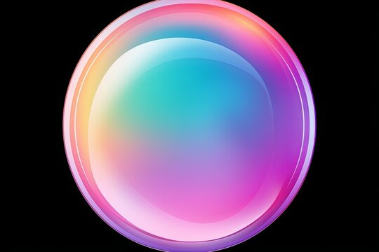 Iridescent Soap Bubble Gradients: Vivid Rainbow Circle Magic