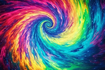 Neon Psychedelic Acid Wash Gradients: Swirling Electric Dreams