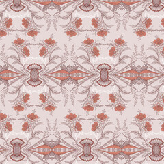 Textile and digital seamless pattern geometric design