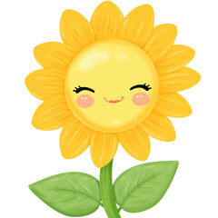 Sun flower cartoon